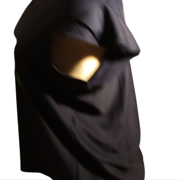 RBX - Flutter Sleeve, Split neck,  UPF 50+, Ribbed Women's Large Navy Blue Top - Picture 9 of 15